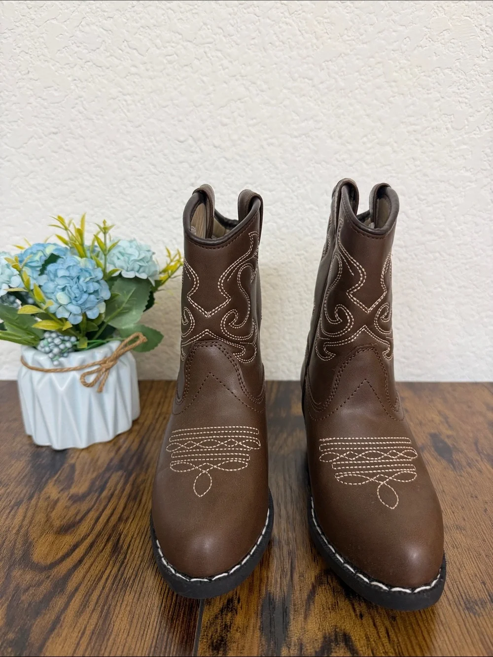 Flex Trail • Toddler Boys Brown Western Cowboy Boots Rodeo NWOT